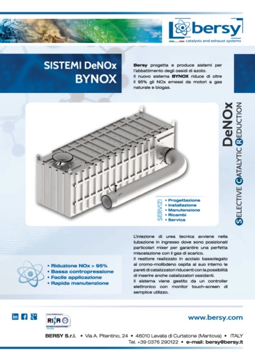 Sistemi  DeNOx BYNOX e catalizzatori OSCA