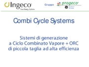 Sistemi di generazione a Ciclo Combinato Vapore + ORC di