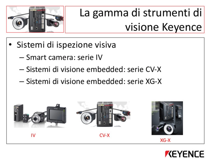 Sistemi di visione ad alte performance e accessori proprietari Keyence