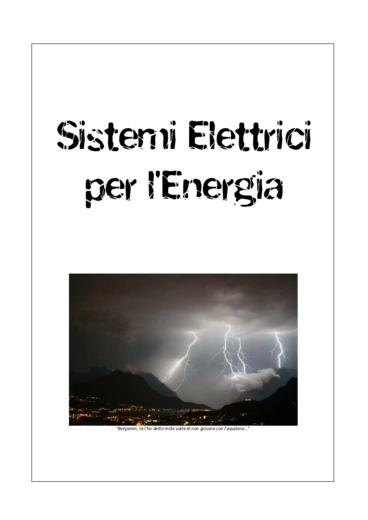 Sistemi Elettrici per lEnergia