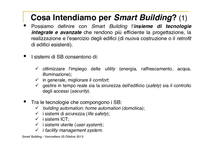 Smart Building: Gestione Intelligente dell'Edificio