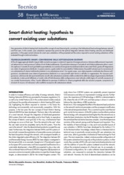 Smart district heating: hypothesis to convert existing user substations Articolo