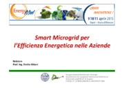 Autoproduzione di energia, Efficienza energetica, Gestione energetica, GSE , Microgrid