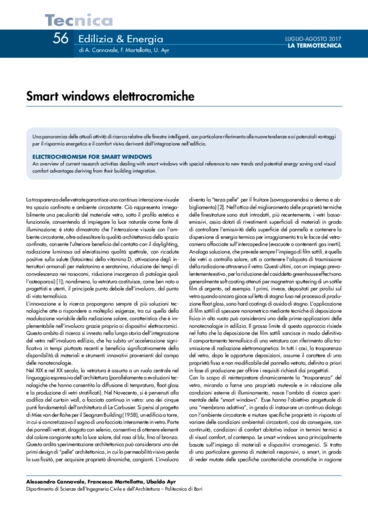 Smart windows elettrocromiche