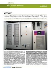 SOCOMEC. Terza unità di accumulo di energia per il progetto Nice Grid