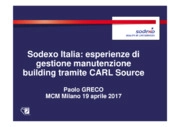 Sodexo Italia: esperienze di gestione manutenzione building tramite CARL Source