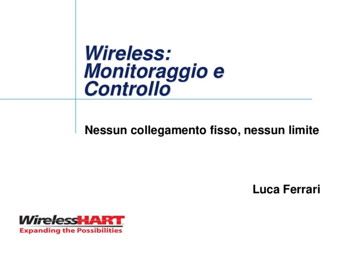Soluzioni I/O e controllo discreto in ambito wireless- prodotti e