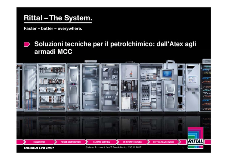 Soluzioni tecniche per il petrolchimico: dallAtex agli armadi MCC