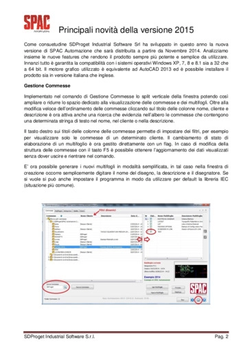 SPAC Automazione 2015 - La nuova versione del pi diffuso ed apprezzato software CAD per lambiente elettrico in Italia