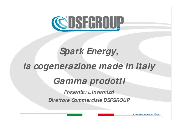 Spark Energy, la cogenerazione made in Italy