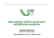 Stato attuale: analisi e governance dell’efficienza energetica