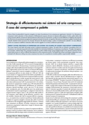 Strategie di efficientamento nei sistemi ad aria compressa: il caso dei compressori a palette