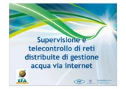 Supervisione e telecontrollo di reti distribuite di gestione acqua via internet
