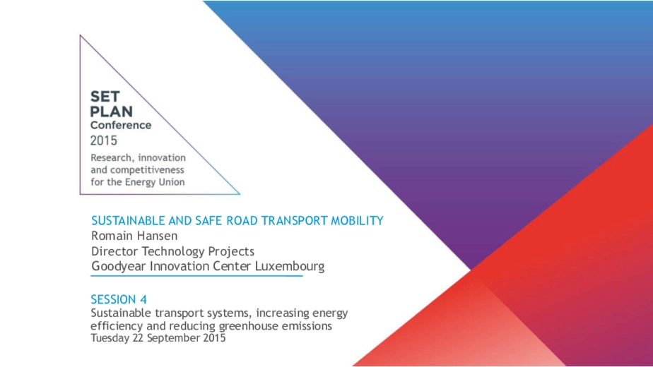 Sustainable and safe road transport mobility