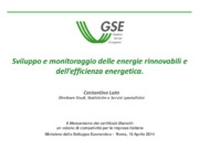 Sviluppo e monitoraggio delle energie rinnovabili e dell’efficienza energetica