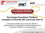 Tecnologia Foundation Fieldbus, completa conformità alle recenti normative per aree