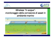 Tecnologia Wireless in acqua applicata al monitoraggio della corrosione di asset in ambiente marino
