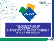 Telecontrollo ed efficientamento energetico della sede centrale di ACEA Spa