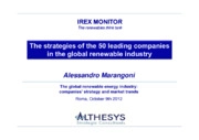 The strategy of the 50 leading companies in the global renewable industry 