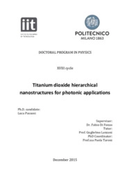 Titanium dioxide hierarchical nanostructures for photonic applications