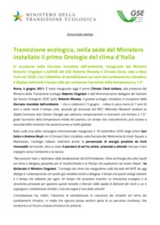 Transizione ecologica, nella sede del Ministero installato il primo Orologio del clima d'Italia