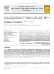 Tuning material and component properties to reduce weight and increase blastworthiness of a notional V-hull structure