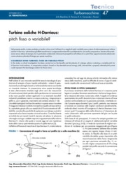 Turbine eoliche H-Darrieus: pitch fisso o variabile?