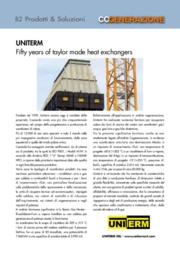 UNITERM. Fifty years of taylor made heat exchangers