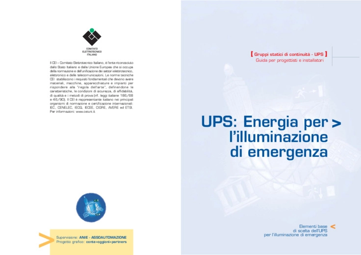 UPS: energia per lilluminazione di emergenza
