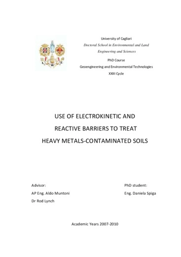 Use of electrokinetic and reactive barriers to treat heavy metals-contaminated