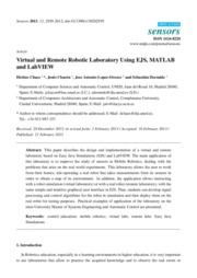 Virtual and remote robotic laboratory using EJS, MATLAB and LabVIEW