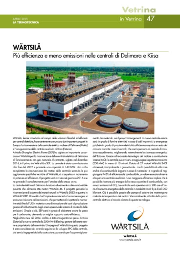 WRTSIL. Pi efficienza e meno emissioni nelle centrali di Delimara e Kiisa