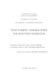 Wind Turbine: variable speed for induction generator